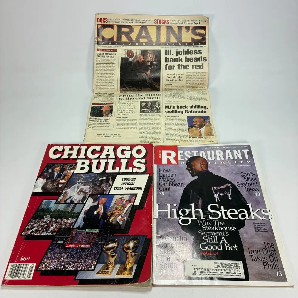 Vintage Michael Jordan Chicago Bulls Publications Magazines Business Newspaper